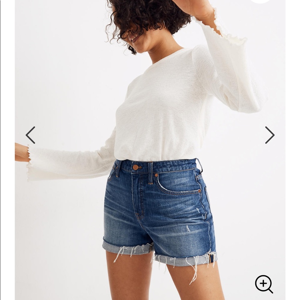 Madewell curvy high-rise denim shorts